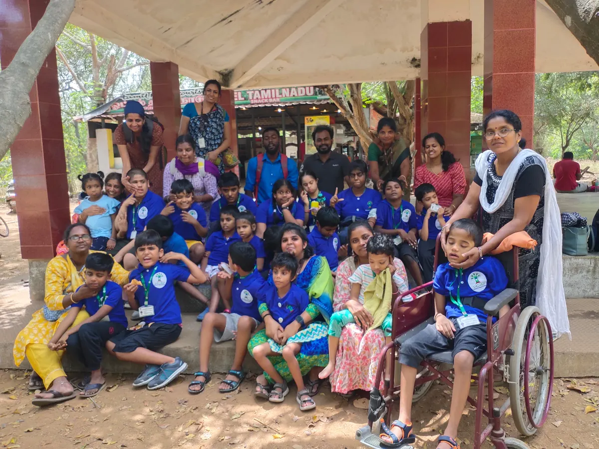 Students on a community outing
